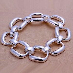STERLING SILVER CHAIN LINK BRACELET